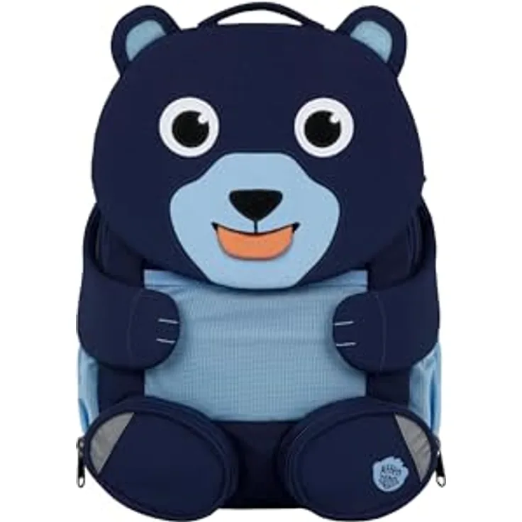 Affenzahn Großer Freund Kindergartenrucksack für 3-5 Jährige Kita Funktional 8L, Reflektoren, recycelte PET-Flaschen, grün