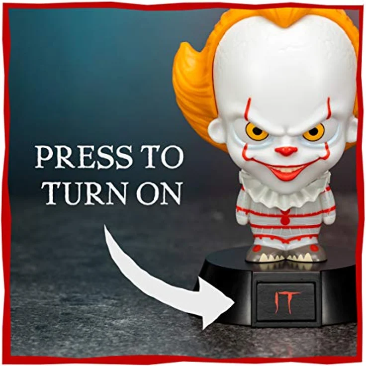 Paladone Pennywise Collectable IT Offizielles Lizenziertes Icon auf Basis von Stephen King's Roman, ideales Nachtlicht für Kinderzimmer, Büro und Zuhause, plastik, weiß, PP5154IT – Bild 3