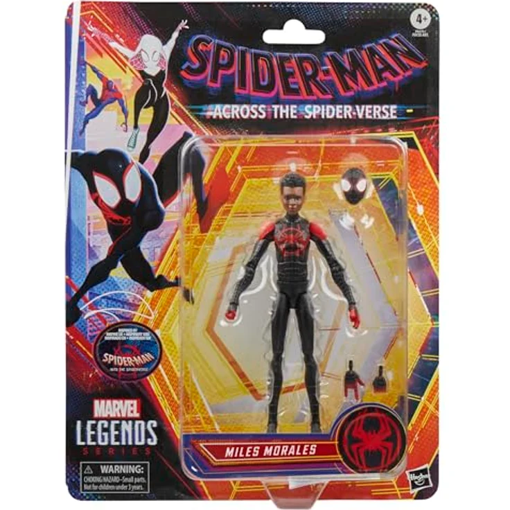 Marvel Legends Series Miles Morales, 15 cm Action-Sammelfigur aus Spider-Man: A New Universe mit austauschbarem Kopf und Handpaar, über 20 Bewegungspunkte – Bild 2
