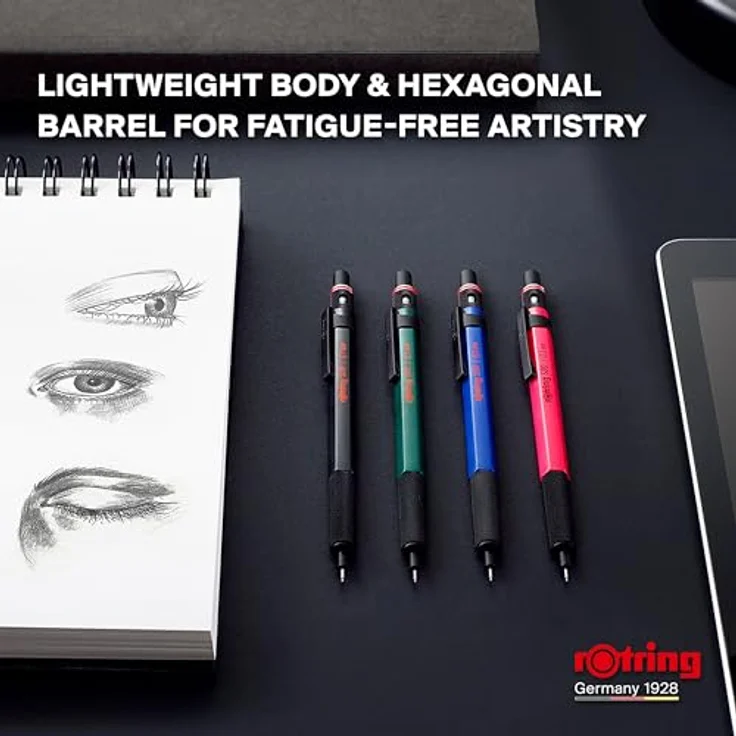 Rotring Bleistift 500, 0.70 mm HB, hexagonaler Kunststoffschaft mit Metallgriffzone – Bild 2