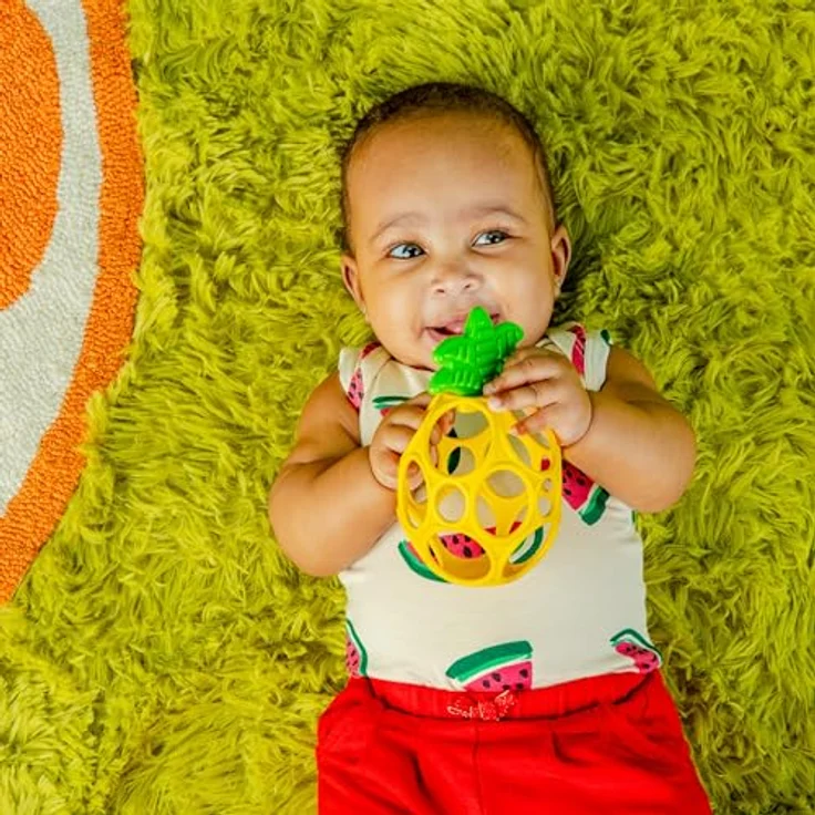 Oball Teether My Own™ Beißring, leichter Zahnungshilfer in Ananas-Design, 1 St. – Bild 7