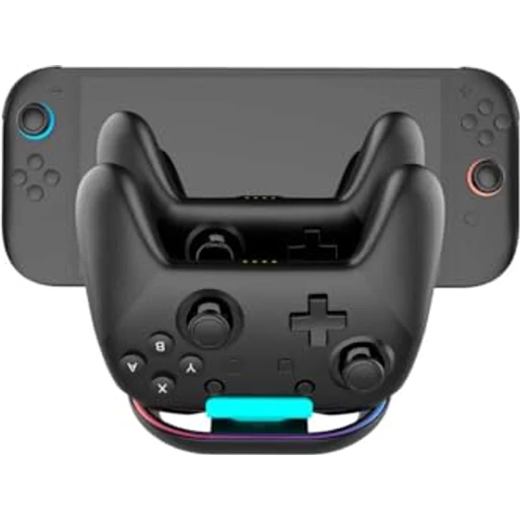 Nacon Ladehalterung für Nintendo Switch 2 und 2 Switch Pro Controller, RGB-Beleuchtung mit 14 Effekten, USB-C Anschluss – Bild 5