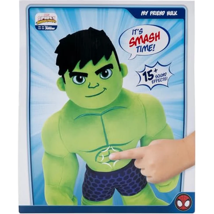 Spidey and his Amazing Friends Mein Freund Hulk Plüsch, 15+ Soundeffekte, für Kinder ab 3 Jahren – Bild 2
