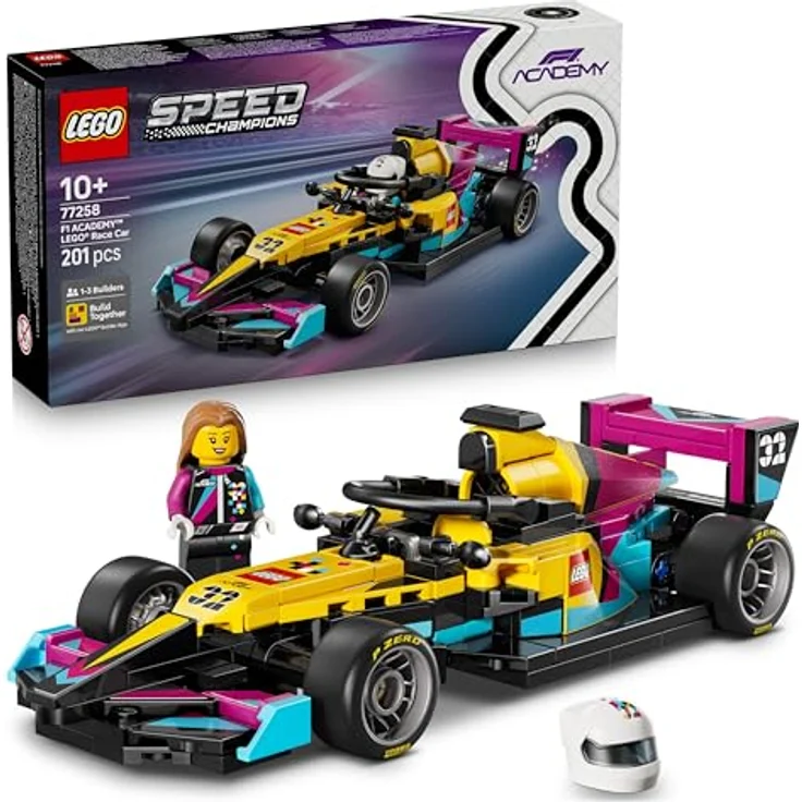 LEGO Speed Champions F1 Academy Rennwagen, Spielzeug Modellauto mit Formel 1 Rennfahrerin Minifigur, detailgetreues Modell für Kinder ab 10 Jahren, Set-Nr. 77258 – Bild 1