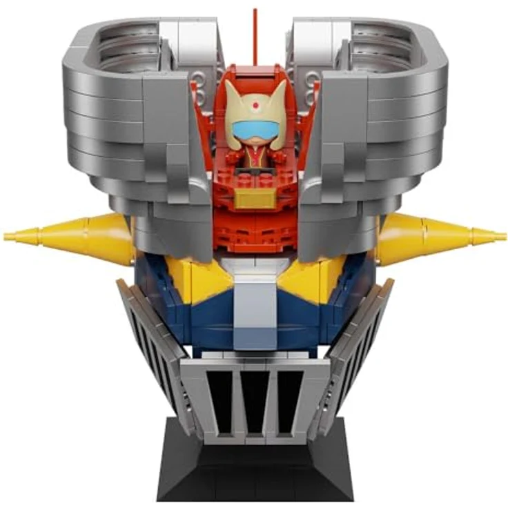 PANTASY Mazinger Z Construction Bust 21 cm, offiziell lizenziertes Bauset mit 669 Teilen in kräftigen Rot-, Schwarz- und Silbertönen – Bild 4