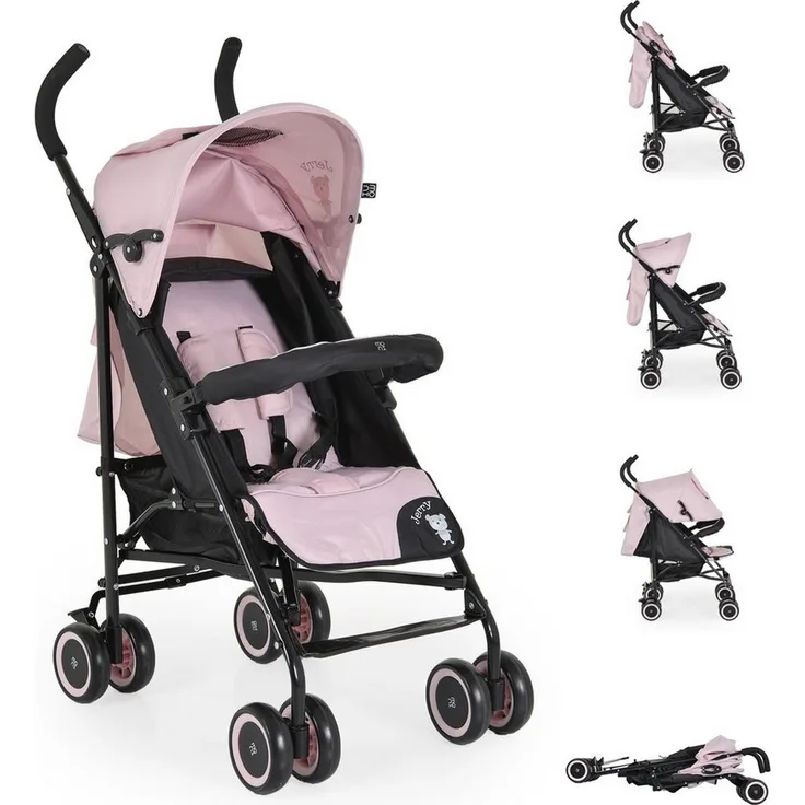 Moni Kinder-Buggy Kinderwagen, Buggy Jerry, Sonnendach, schwenkbare Vorderräder, EVA-Räder, blau