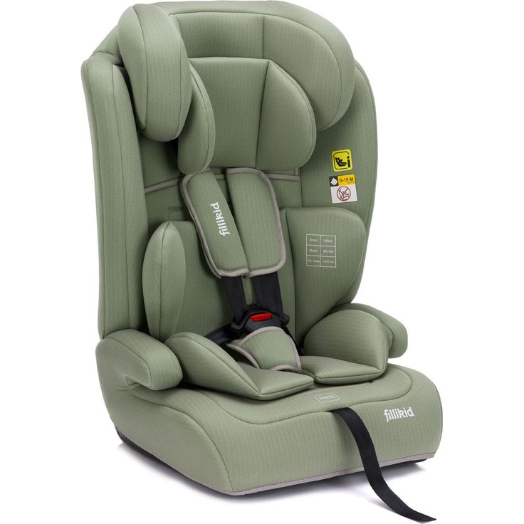 Fillikid Kindersitz Oli i-Size, vorwärtsgerichtet für Kinder von 9 Monaten bis 12 Jahren (76 cm - 150 cm), Gurtbefestigung, mintgrün