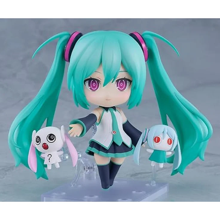 Good Smile Company Character Vocal Series 01 Nendoroid Actionfigur Hatsune Miku Because You're Here Ver., 10 cm, detailreich mit vielseitigem Zubehör und Acryl-Stand – Bild 2