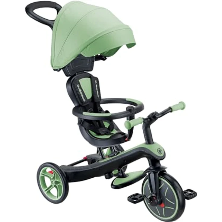Globber Dreirad Explorer 4-in-1, skalierbares Dreirad und Laufrad für Kleinkinder von 10 Monaten bis 5 Jahren, Version 2, Salbeigrün mit 4 Funktionen, verstellbarem Sattel und optimaler Sicherheit. – Bild 2
