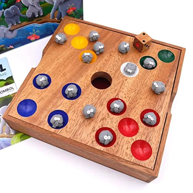 ROMBOL Elefantenspiel - Das Würfelspiel mit den süßen Elefanten für die ganze Familie, Modell:Elefanten – Bild 3