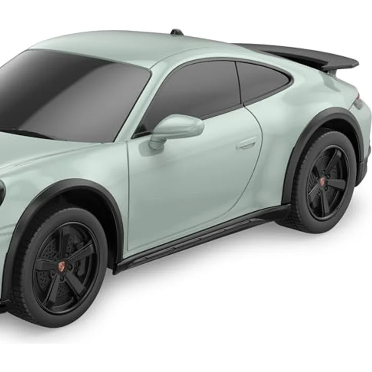 Jamara Porsche 911 Dakar 1:24 grün schattiert 2,4GHz, Offiziell lizensiertes Deluxe Car Modell, Ergonomische Fernsteuerung, Originalgetreue Lackierung – Bild 5