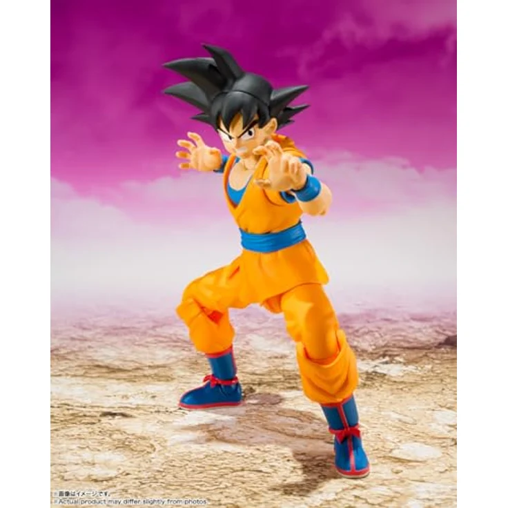 TAMASHII NATIONS Dragon Ball DAIMA Son Goku S.H.Figuarts Actionfigur, 14,5 cm, mit austauschbaren Handgelenken und Gesichtsteilen – Bild 3