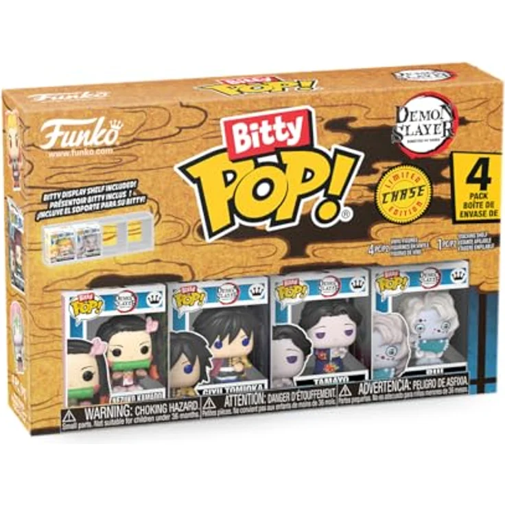 Funko Bitty POP! 4 Pack: Demon Slayer - Nezuko Kamado, Giyu Tomioka, Tamayo, 0,9 Zoll Sammlerminiaturen mit stapelbarem Display-Regal - Geschenkidee für Anime-Fans – Bild 1