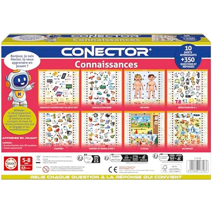 Educa Connector Wissenschaftliches Wissensspiel, interaktives Lernspiel für Einzelspieler ab 5 Jahren, kompakte Größe 25,6 cm x 32 cm x 7 cm, robust aus hochwertigen Karton – Bild 4