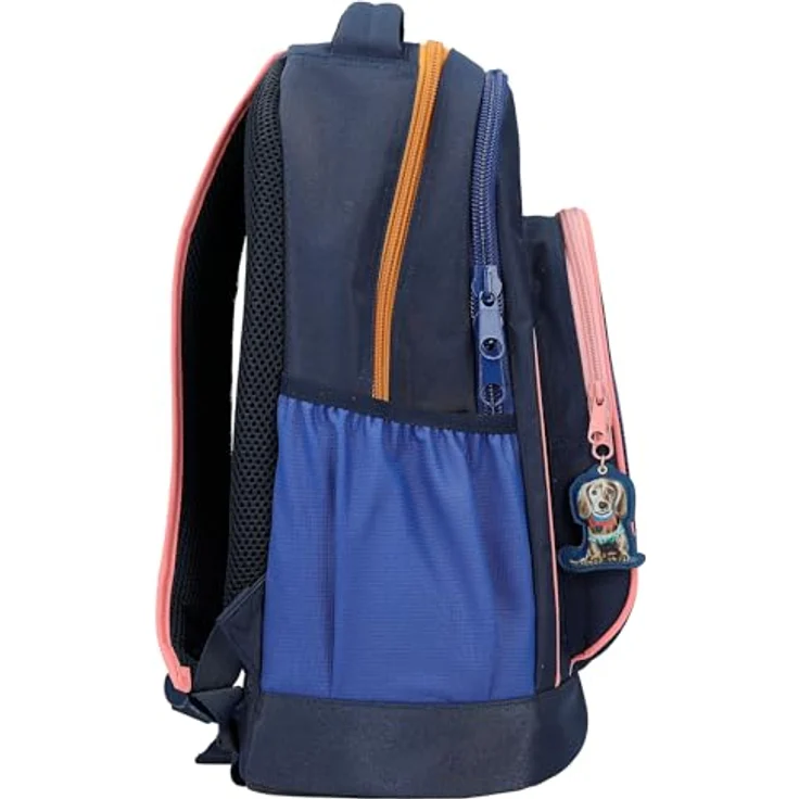 Depesche 12565 TOPModel City Girls - Schulrucksack in Dunkelblau mit Model-Motiv, Schultasche mit verstellbaren Trägern und Anhänger – Bild 4