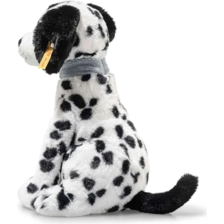 Steiff Plüsch Dalmatiner Oskar, 27 cm Kuscheltier mit schwarz-weißem Plüschfell und blauem Softboa-Halsband, waschmaschinenfest – Bild 2