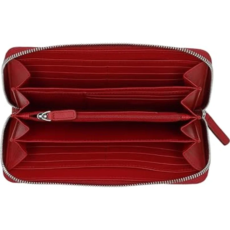 Picard Bali Geldbörse, zweigeteilt aus genarbtem Rindleder mit RFID-Schutz, rot – Bild 3