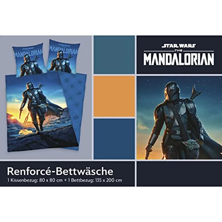 Star Wars Wende Bettwäsche Set The Mandalorian 2 tlg. 135 x 200 cm 80 x 80cm - Preisvergleich – Bild 7