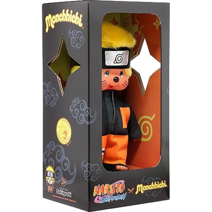 BANDAI Monchhichi Kuscheltier Naruto Shippuden, 20 cm, superweiches Affenkuscheltier für Kinder ab 2 Jahren – Bild 5