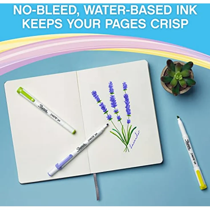 SHARPIE S-Note Duo Textmarker Set | Pastelltöne | Beidseitige Spitze | 16 Stück – Bild 5