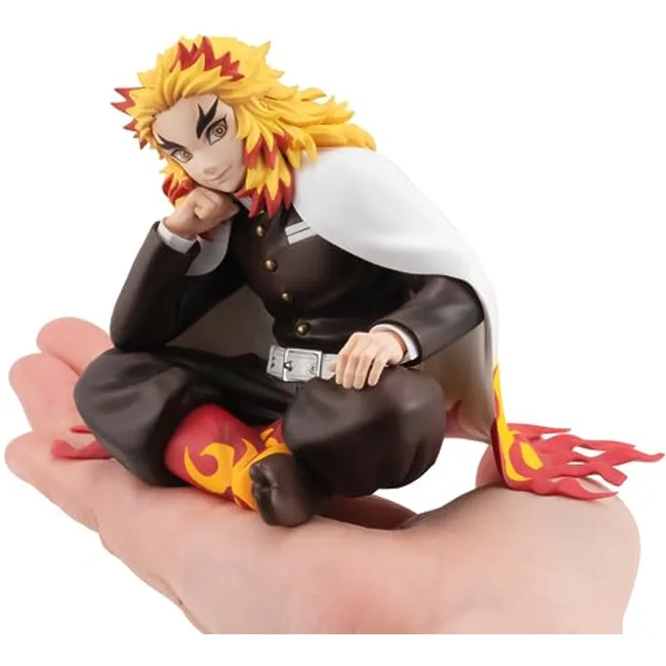 MegaHouse Banpresto G.E.M. Series Demon Slayer Palm Size Rengoku, handgefertigte PVC-Sammelfigur mit Basisständer, offiziell lizenziert