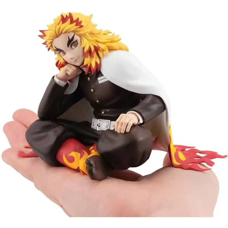 MegaHouse Banpresto G.E.M. Series Demon Slayer Palm Size Rengoku, handgefertigte PVC-Sammelfigur mit Basisständer, offiziell lizenziert – Bild 1