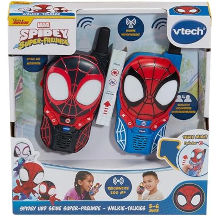 Vtech® Walkie Talkie Spidey und seine Super-Freunde, 2er Set im Spidey- und Miles Morales-Design mit Lautsprecher und Originalstimme – Bild 8