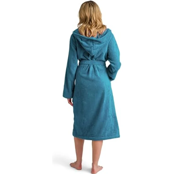 MÖVE Superwuschel Badeponcho, flauschiger Kapuzenmantel aus Premium Baumwolle, Türkis, unisex, Oeko-Tex® Standard 100 – Bild 3