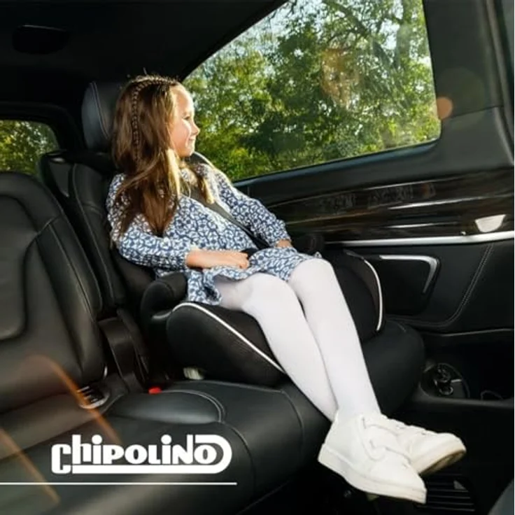 Chipolino Sitzerhöhung Sonic, Kindersitz mit Isofix, i-Size, für 6 bis 12 Jahre, bis 36 kg, ergonomisches Design, bequeme Armlehnen, abnehmbarer Bezug – Bild 4