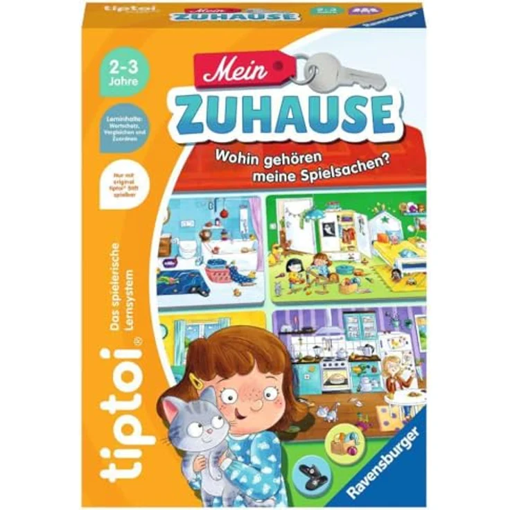Ravensburger tiptoi® Spiel - Mein Zuhause, Entdeckungsspiel für Kinder mit interaktivem Zubehör und vertrauten Wohnumgebungen – Bild 1