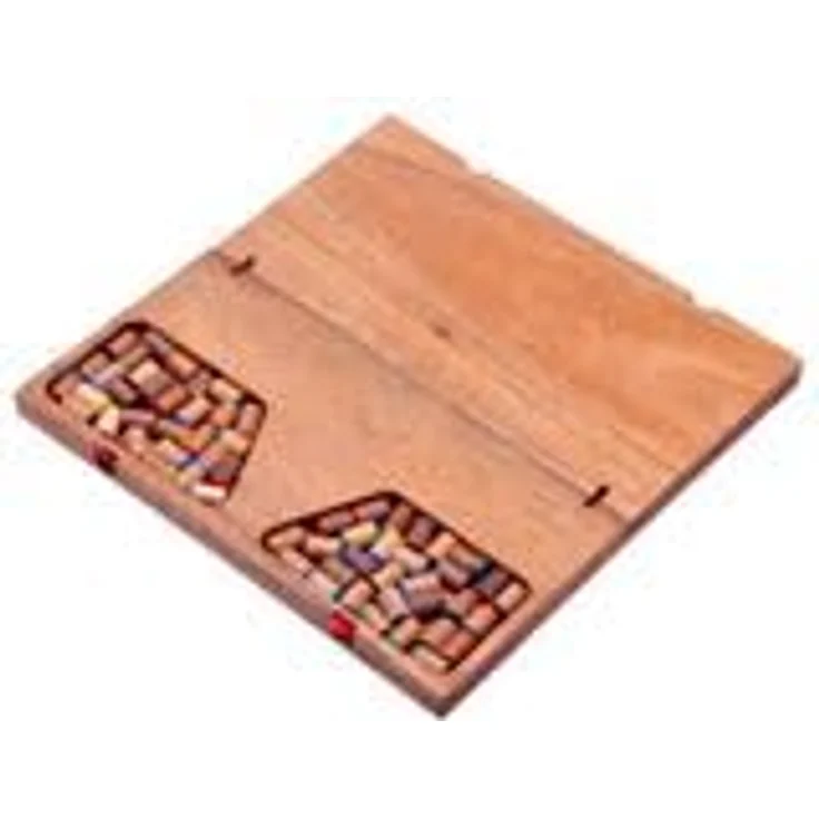 Logoplay Halma Gr. L, Brettspiel für 2 bis 6 Spieler, hochwertiges Samena-Holz, inkl. Stoffbeutel, Spielfeld 26 x 27 cm, 6 x 10 Spielstecker – Bild 6