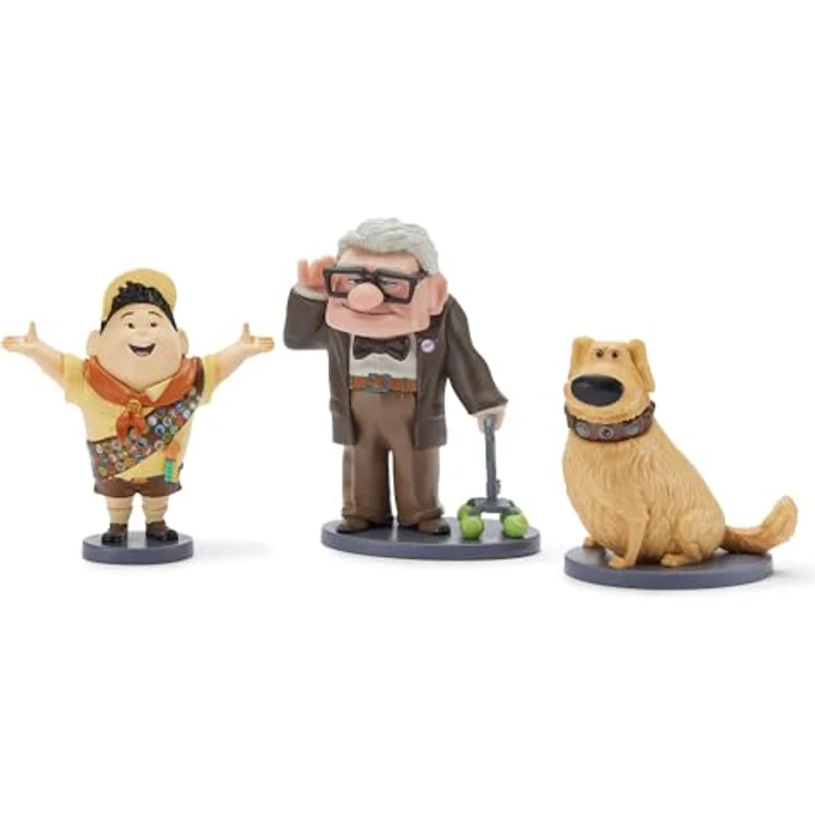 Disney Store Offizielles Oben (Pixar) Figurenset, 7 Spielzeuge mit Carl Fredricksen, Ellie, Russell, Kevin, Dug, Alpha, Beta und Gamma, 3-6 cm groß, ab 3 Jahren geeignet – Bild 3