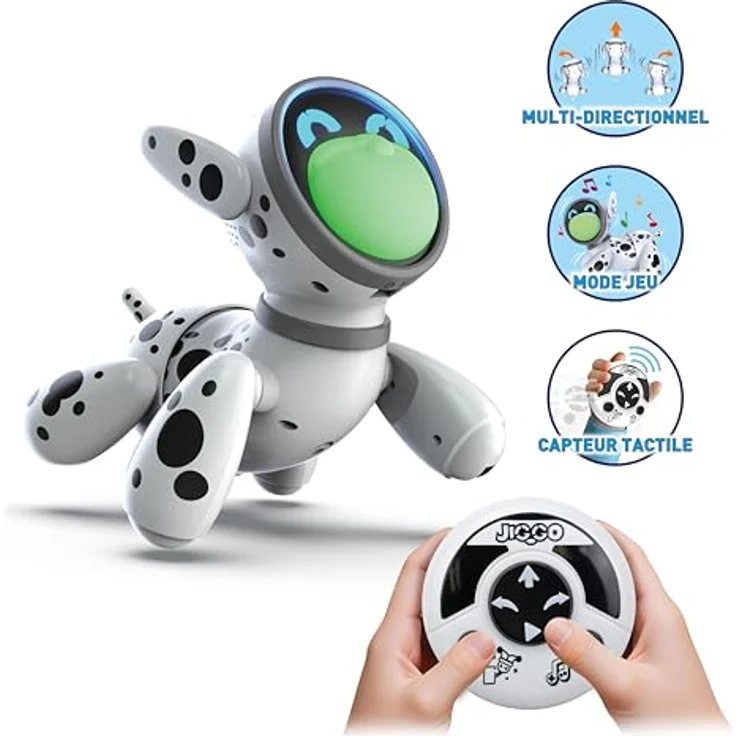 Silverlit RC-Roboter Jiggo, interaktiver Roboterhund mit Farbwechsel-Nase und Berührungssensor, shake to jiggle – Bild 2