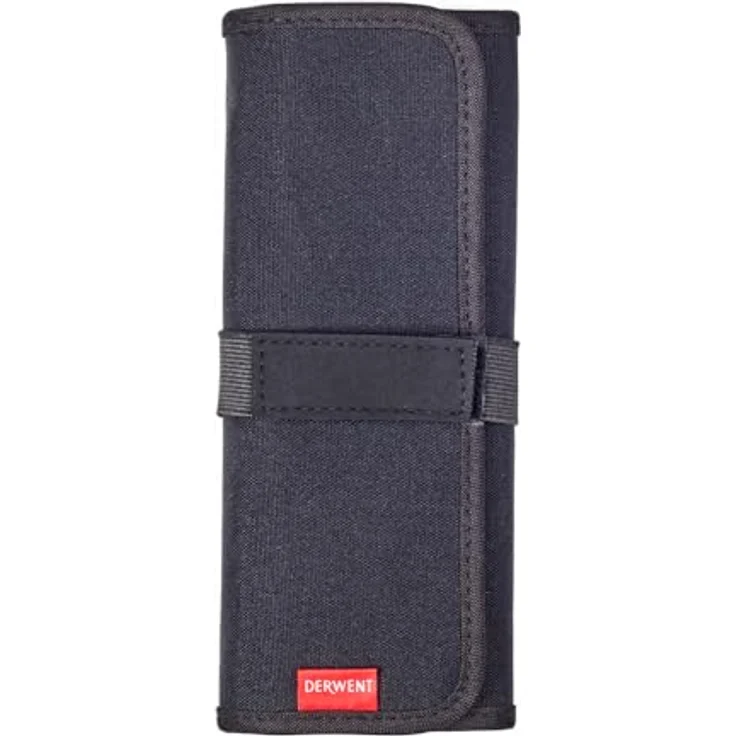 Derwent Federmäppchen, Schwarz, Rollmäppchen für Erwachsene aus strapazierfähigem Nylon mit Klettverschluss - Hochwertiges Mal- & Bürozubehör, 2306206 – Bild 3