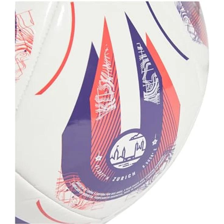 adidas Unisex Womens Euros 2025 Club Official Football, Höchste FIFA-Bewertung, Weiß/Pantone/Lucid Lemon, Größe 5 – Bild 4