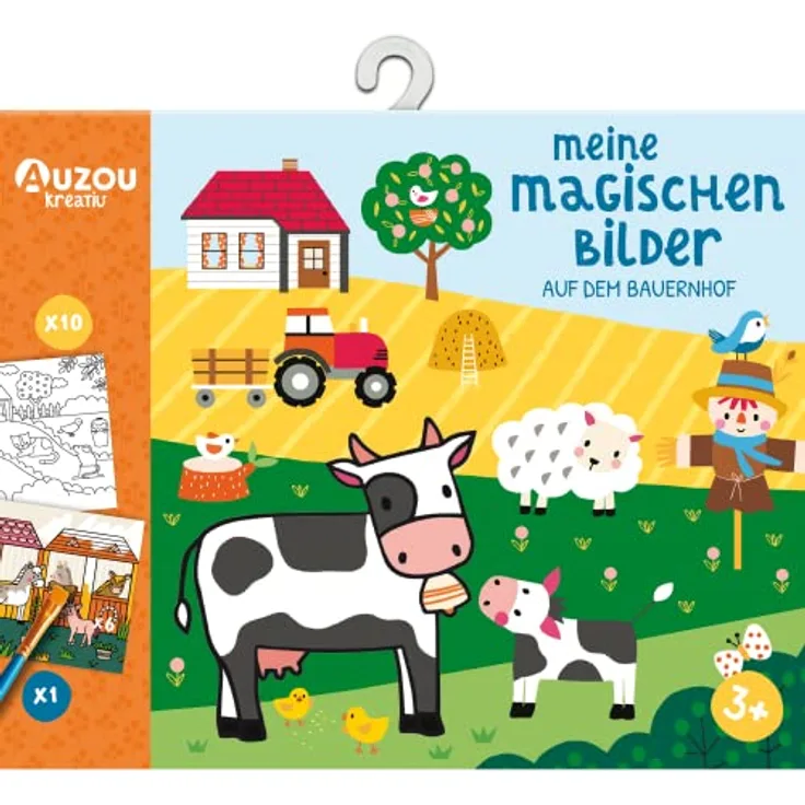 AUZOU Meine magischen Bilder Auf dem Bauernhof Malset für Kleinkinder, Kreativ