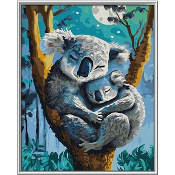 Schipper 609240907 Malen nach Zahlen - Koala mit Baby - Bilder malen für Erwachsene, inklusive Pinsel und Acrylfarben, 24 x 30 cm – Bild 3