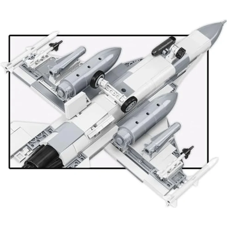 Cobi F-16C FIGHTING FALCON, Modellbausatz mit 463 Klemmbausteinen, Maßstab 1:48, offiziell lizenziert von Lockheed Martin, Sortiment mit realistischeren Bewaffnungen in hellem Farbschema – Bild 6