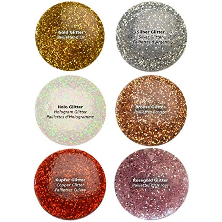 Viva Decor Gold-Glitter Blob Paint, 90 ml, metallische und glitzernde Farbe für kreative Malprojekte – Bild 2