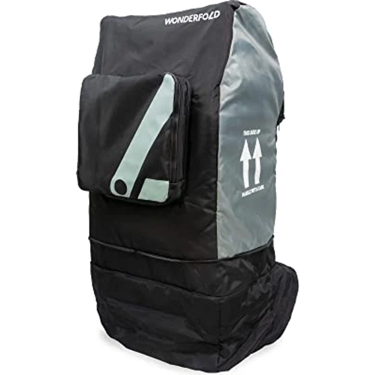 WonderFold Reiseschutz KinderVan W2, Reiseabdeckung mit Aufbewahrungstaschen und Radabdeckung, schwarz – Bild 3
