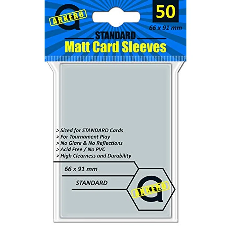 Arkero-G 50 Standard Matt Card Sleeves Transparent / Clear Kartenhüllen z. B. für MTG Magic & Pokemon Karten – Bild 4