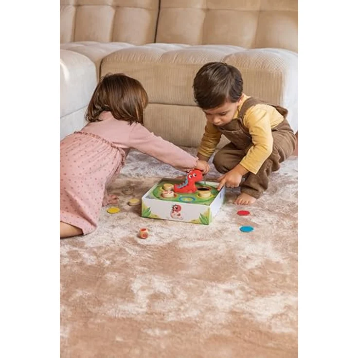 Goula Mama Dino, Gesellschaftsspiel für Kinder, kooperatives Dinosaurierspiel für 1-4 Spieler, ab 2 Jahren, mit Holzeiern und Spielbrettbox – Bild 4
