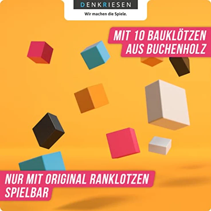 DENKRIESEN RANKLOTZEN „Auf die Klötze, fertig, los!“ Erweiterungsset – Offizielles Klötzchen-Erweiterungsset für 2-4 Spieler, Buchenholz, 3 Spielmodi, Geschenkidee für Spieleabende – Bild 3