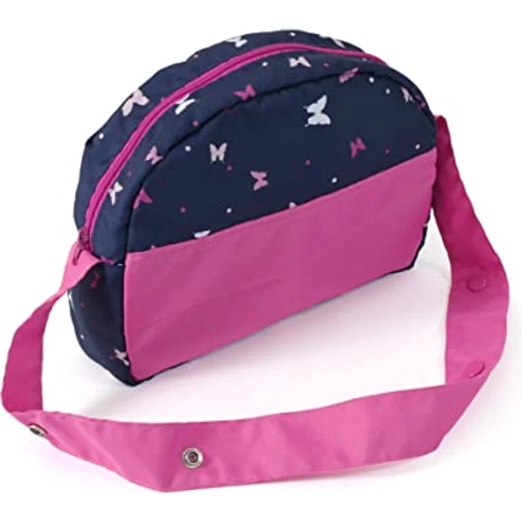 Bayer Chic 2000 853-33 Bayer Chic 2000-Wickeltasche für Puppen, Puppenwickeltasche, Puppenzubehör, Puppentasche, Butterfly, Navy-pink – Bild 1