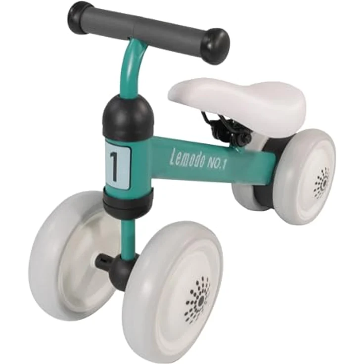 Lemodo Laufrad Mint, Kinderlaufrad ab 1 Jahr, Stabiler Metallrahmen, Balance Fahrrad ohne Pedale, Mini Laufrad mit 4 Rädern, max. Belastung 50kg – Bild 2