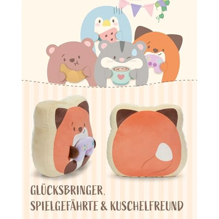 NICI Kuscheltier Fuchs Geeks mit Spielkonsole, 35x33x12cm, braun - Weiches mymochi Plüschtier für Kuscheln und Deko, kinderfreundliches Geschenk für Groß und Klein | 62394 – Bild 5