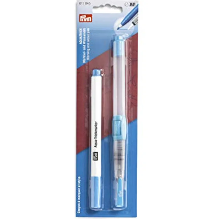 Prym Aqua-Trickmarker + Wasserstift, Kunststoff, White, Einheitsgröße - Praktische Kombipackung mit Doppelnutzen