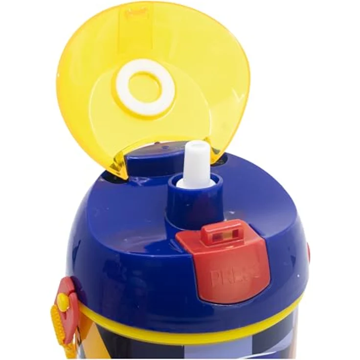 Stor Wiederverwendbare Flasche Robot Pop Up mit Strohhalm, 450 ml, BPA-frei, PAW PATROL BOY RESCUE PUPS – Bild 4