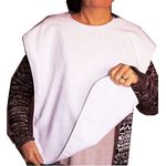 Ti TIN | 3er Pack- Lätzchen für Erwachsene, 50x60 cm | Frottee Latz mit Bindeverschluss, Material: 90% Baumwolle, 10% Polyester, Farbe: weiß