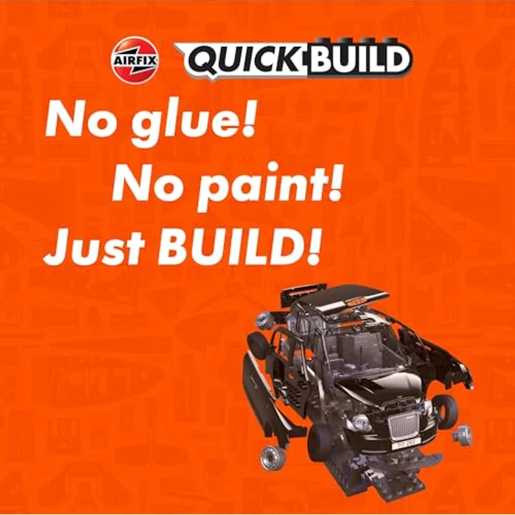 Airfix QUICKBUILD Londoner Taxi Modellbausatz, 45 Teile, offiziell lizenziert von London EV Company Limited, schwarz – Bild 4
